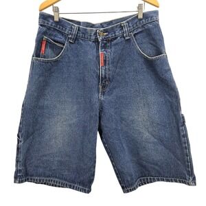 Vtg Iceberg Y2K Mens Baggy Carpenter Jean Shorts Jorts Skater Hip Hop 90s Sz 38